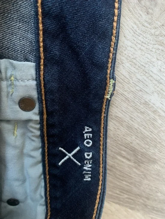 American Eagle Outfitters Dark Blue Denim Jean Shorts - Picture 7 of 11